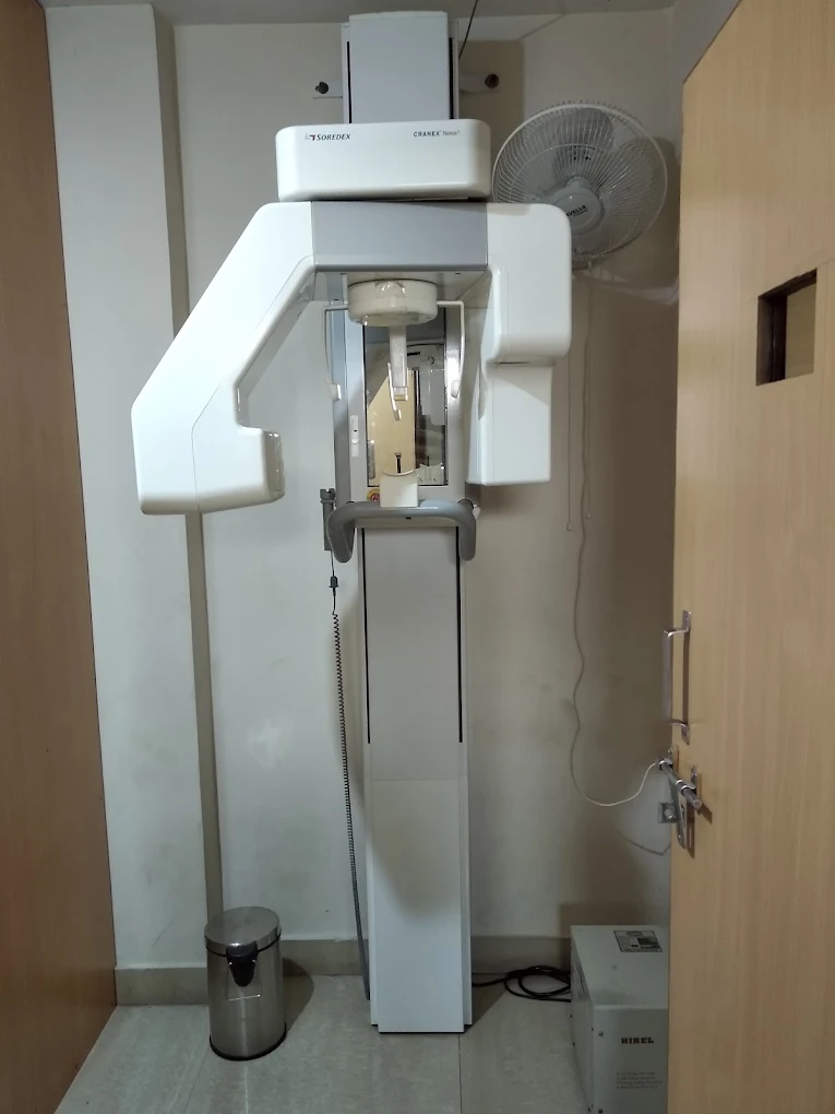 A panoramic X-ray unit at Leela Super Speciality Dental Hospital.