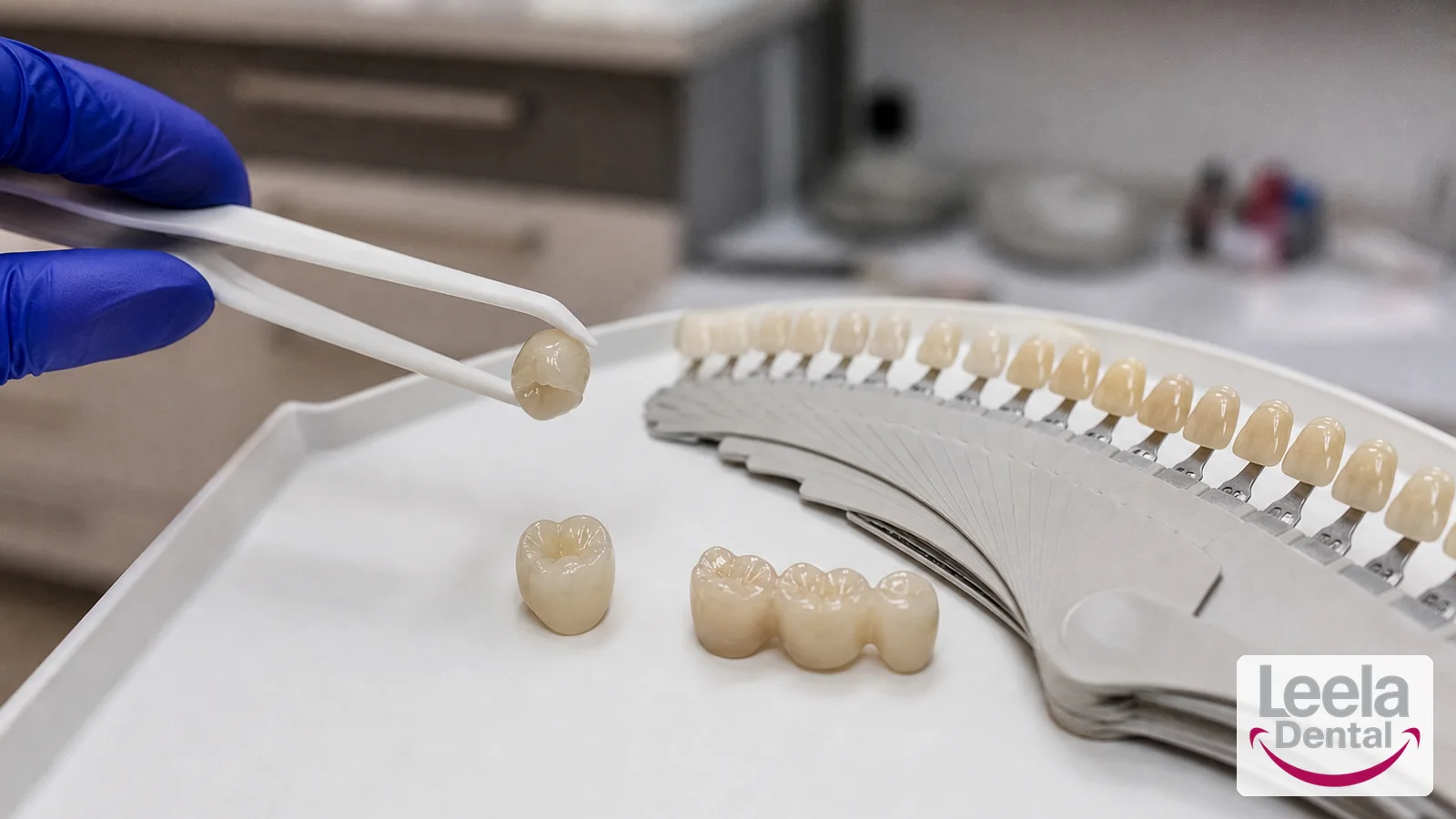Crowns and bridges at Leela Super Speciality Dental Hospital, Kakinada.