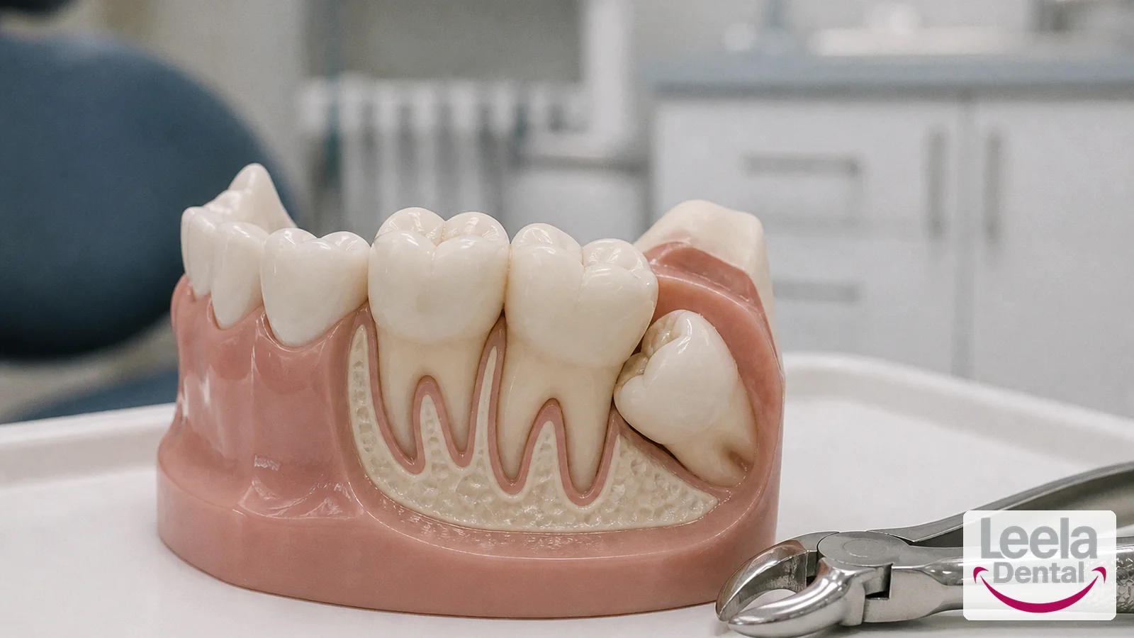 Wisdom tooth removal at Leela Super Speciality Dental Hospital, Kakinada.